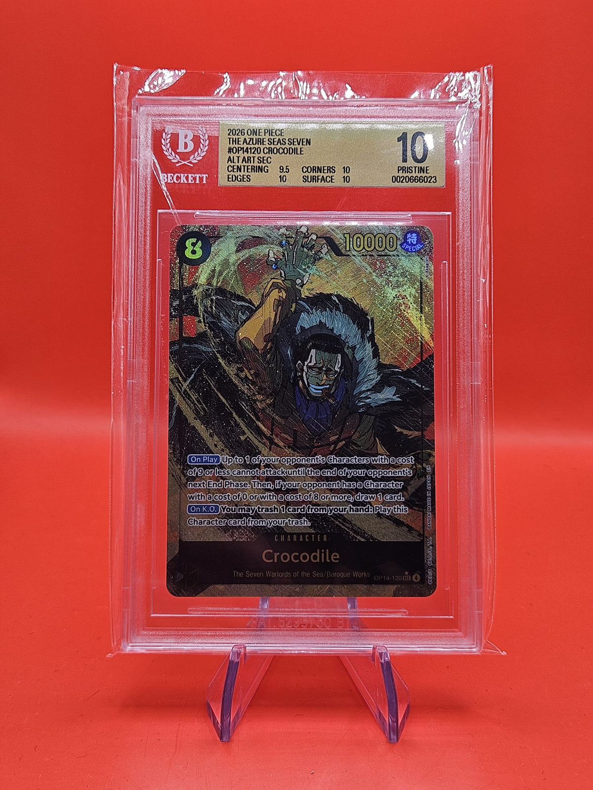 One Piece TCG Crocodile BGS 10 ENG