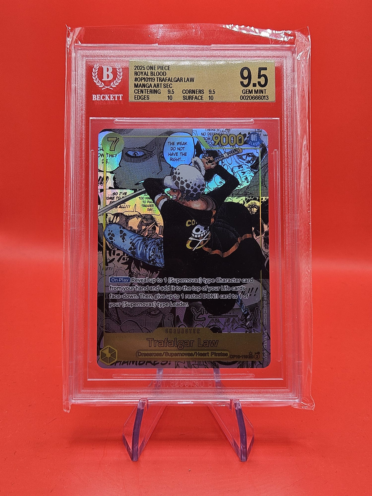 One Piece TCG Trafalgar Law Manga ENG BGS 9.5